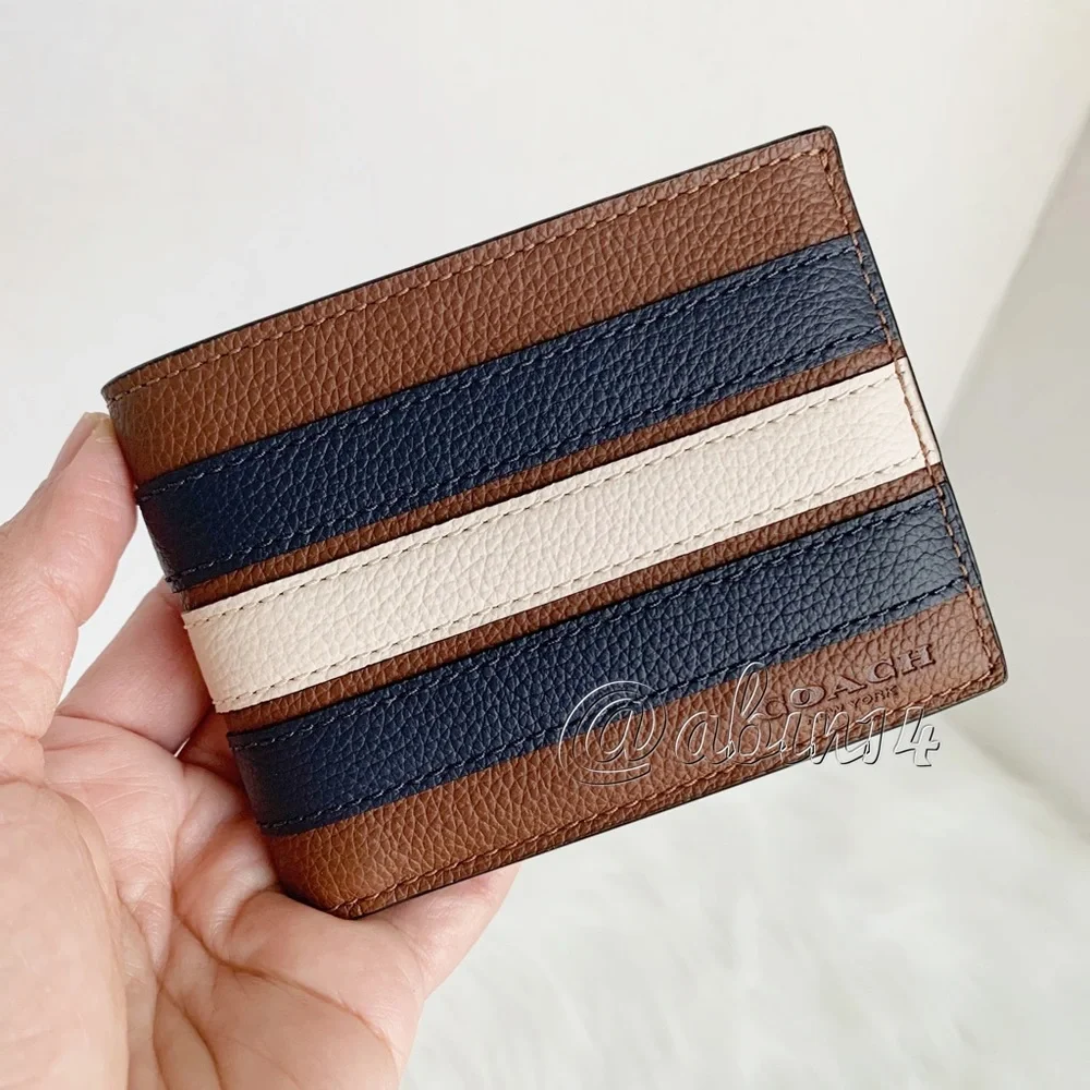 NWT Coach Slim Billfold Leather Wallet
